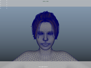Realistic Female Hair Low-poly 3D Модель