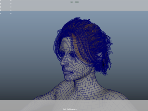 Realistic Female Hair Low-poly 3D Модель
