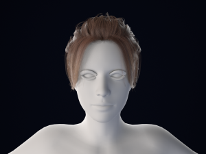 Realistic Female Hair Low-poly 3D Модель