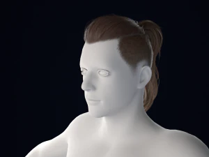 Capelli maschili realistici a basso numero di poligoni Modello 3D