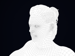 Realistic Male Hair Low-poly 3D Model