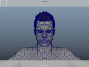 Realistic Male Hair Low-poly 3D Model