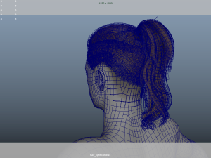 Realistic Male Hair Low-poly 3D Model