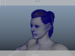 Realistic Male Hair Low-poly 3D Model
