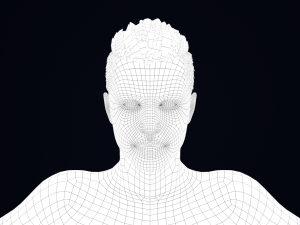 Realistic Male Hair Low-poly 3D Model