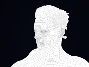 Realistic Male Hair Low-poly 3D Model