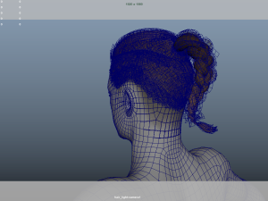 Realistic Male Hair Low-poly 3D Model