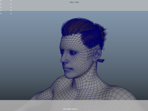 Realistic Male Hair Low-poly 3D Model