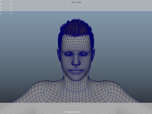 Realistic Male Hair Low-poly 3D Model