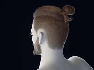 Realistic Male Hair Low-poly 3D मॉडल