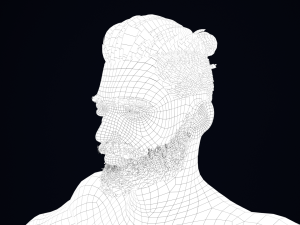 Realistic Male Hair Low-poly 3D मॉडल