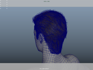 Realistic Male Hair Low-poly 3D Model