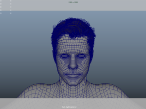 Realistic Male Hair Low-poly 3D Model