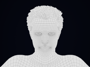 Realistic Male Hair Low-poly Modelo 3D