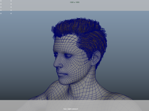 Realistic Male Hair Low-poly Modelo 3D