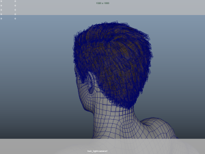 Realistic Male Hair Low-poly Modelo 3D