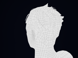 Realistic Male Hair Low-poly 3D 模型