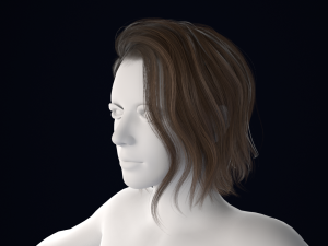 Realistic Male Hair Low-poly 3Dモデル
