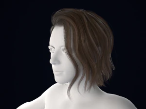 Capelli maschili realistici a basso numero di poligoni Modello 3D
