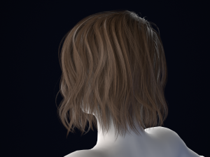 Realistic Male Hair Low-poly Model 3D