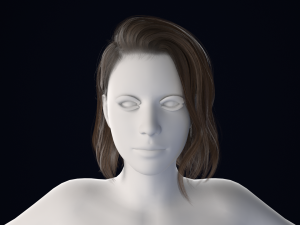 Realistic Male Hair Low-poly Model 3D