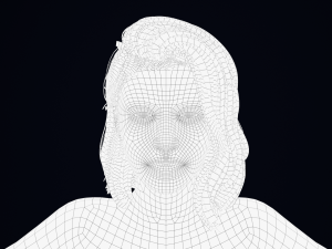 Realistic Male Hair Low-poly Model 3D