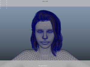 Realistic Male Hair Low-poly Model 3D