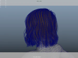 Realistic Male Hair Low-poly 3D Model