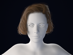 Realistic Male Hair Low-poly 3D Model