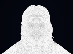 Realistic Female Hair Low-poly Modelo 3D