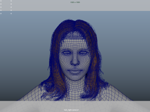 Realistic Female Hair Low-poly Modelo 3D