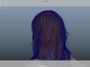 Realistic Female Hair Low-poly Modelo 3D