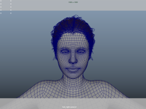 Realistic Female Hair Low-poly 3Dモデル