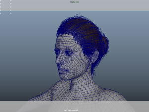 Realistic Female Hair Low-poly 3Dモデル