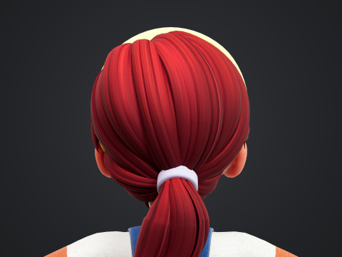 Cartoon Girl Rigged Modello 3D