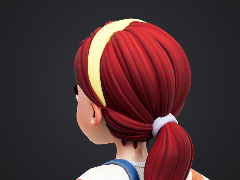 Cartoon Girl Rigged Modello 3D