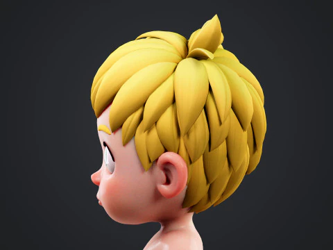 Cartoon Baby Rigged 3D Model