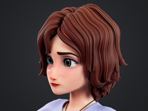 Cartoon Woman Rigged 3D-Modell