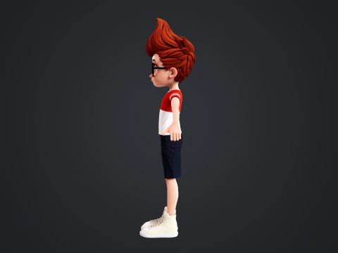 Karikat&uuml;r &Ccedil;ocuk Arma 3D Model