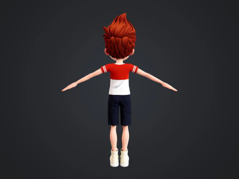 Karikat&uuml;r &Ccedil;ocuk Arma 3D Model