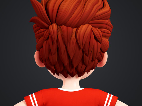 Cartoon Boy Rigged 3D Model