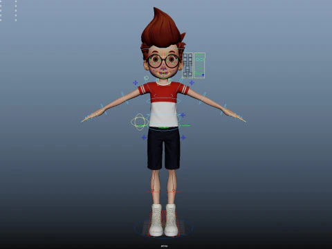 Karikat&uuml;r &Ccedil;ocuk Arma 3D Model