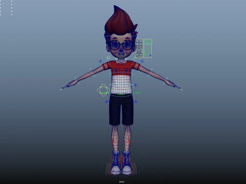 Karikat&uuml;r &Ccedil;ocuk Arma 3D Model