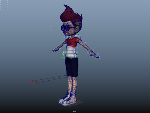 Cartoon Boy Rigged 3D Model