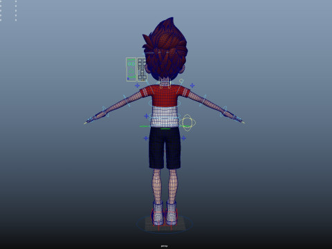 Cartoon Boy Rigged 3D Model