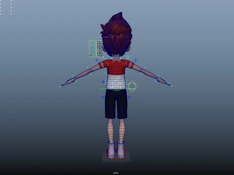 Karikat&uuml;r &Ccedil;ocuk Arma 3D Model