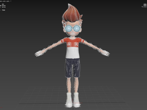 Cartoon Boy Rigged 3D Model