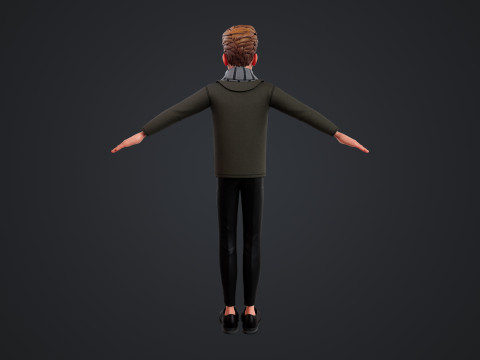 Cartoon Man Rigged Modèle 3D