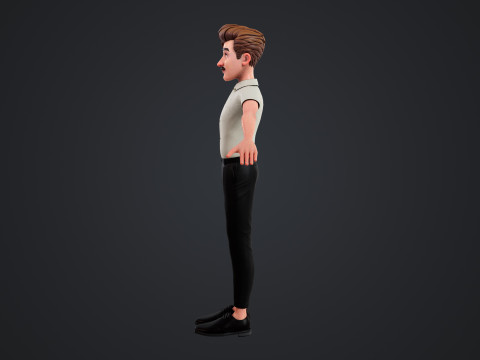 Cartoon Man Rigged Modèle 3D
