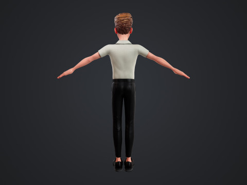 Cartoon Man Rigged Modèle 3D